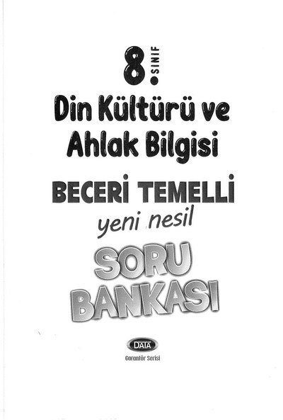 DİN KÜLTÜRÜ VE AHLAK BİLGİSİ BECERİ TEMELLİ SORU BANKASI FotokoPink