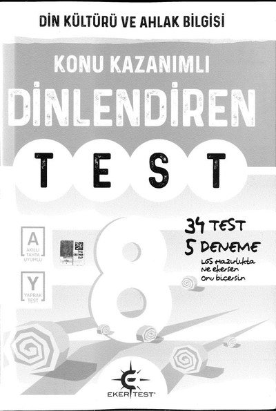 KONU KAZANIMLI DİN KÜLTÜRÜ VE AHLAK BİLİGİSİ TEST FotokoPink