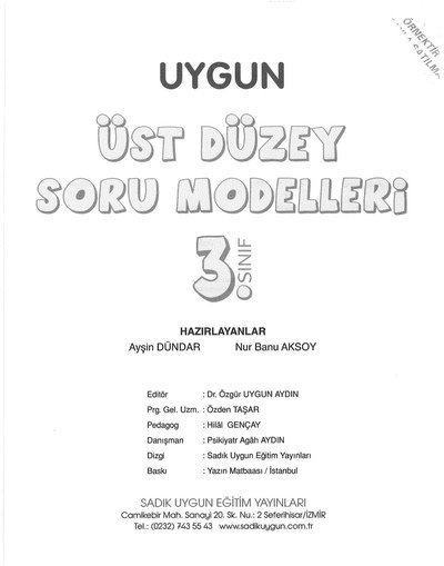 ÜST DÜZEY SORU MODELLERİ FotokoPink