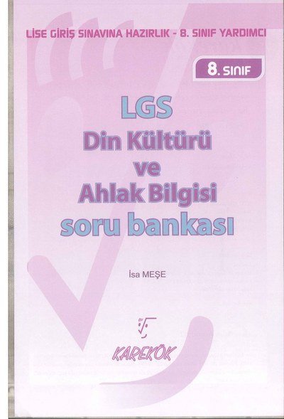 LGS DİN KÜLTÜRÜ VE AHLAK BİLGİSİ SORU BANKASI FotokoPink