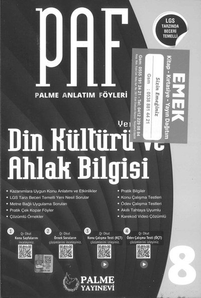 PAF DİN KÜLTÜRÜ VE AHLAK BİLGİSİ FotokoPink