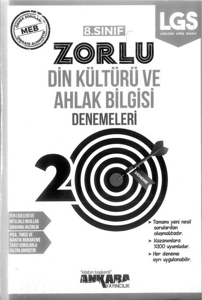ZORLU DİN KÜLTÜRÜ VE AHLAK BİLGİSİ DENEMELERİ 20 DENEME