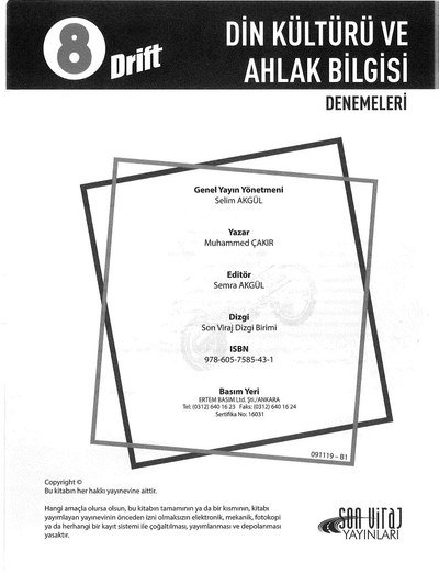 DİN KÜLTÜRÜ VE AHLAK BİLGİSİ DRİFT DENEMELERİ FotokoPink