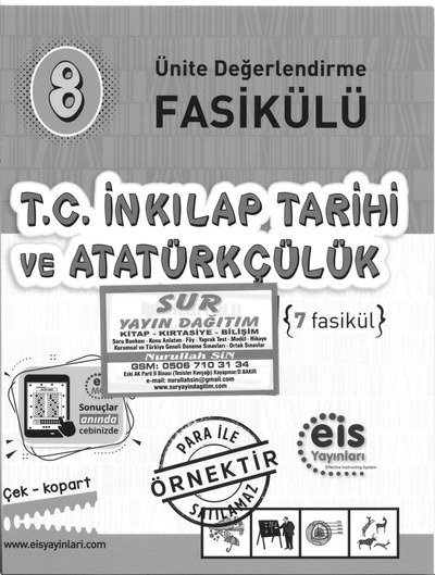 T.C. İNKILAP TARİHİ VE ATATÜRKÇÜLÜK 7 FASİKÜL FotokoPink