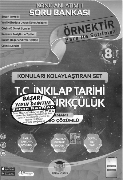 KONU ANLATIMLI SORU BANKASI T.C. İNKILAP TARİHİ VE ATATÜRKÇÜLÜK FotokoPink