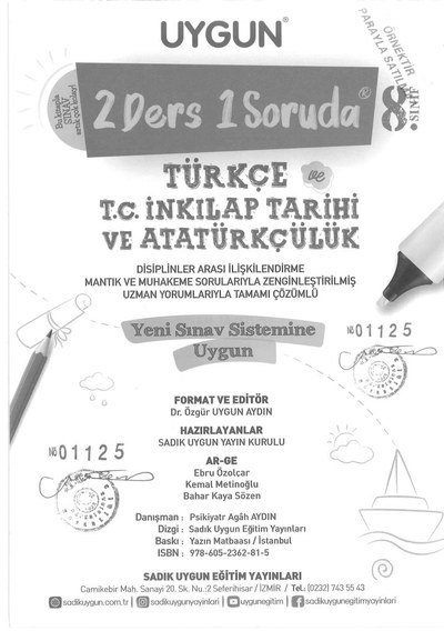 2 DERS 1 SORUDA TÜRKÇE VE T.C. İNKILAP TARİHİ VE ATATÜRKÇÜLÜK