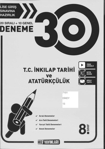 30 DENEME T.C. İNKILAP TARİH VE ATATÜRKÇÜLÜK