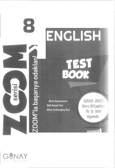 ENGLISH TEST BOOK ZOOM SERİSİ FotokoPink