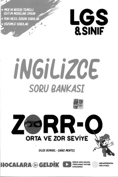 İNGİLİZCE SORU BANKASI ZORR-O FotokoPink