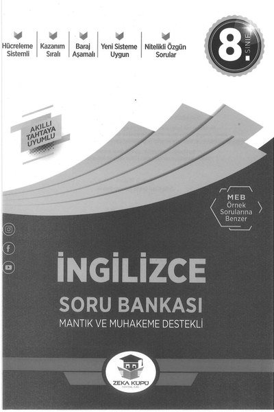 İNGİLİZCE SORU BANKASI MANTIK VE MUHAKEME DESTEKLİ FotokoPink