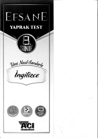 EFSANE YAPRAK TEST YENİ NESİL SORULARLA İNGİLİZCE