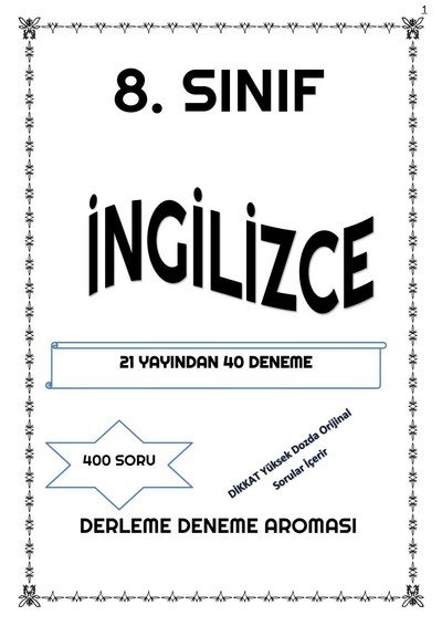 İNGİLİZCE 21 YAYINDAN 40 DENEME FotokoPink