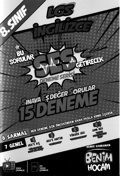 LGS İNGİLİZCE SES DENEME SERİSİ 15 DENEME FotokoPink