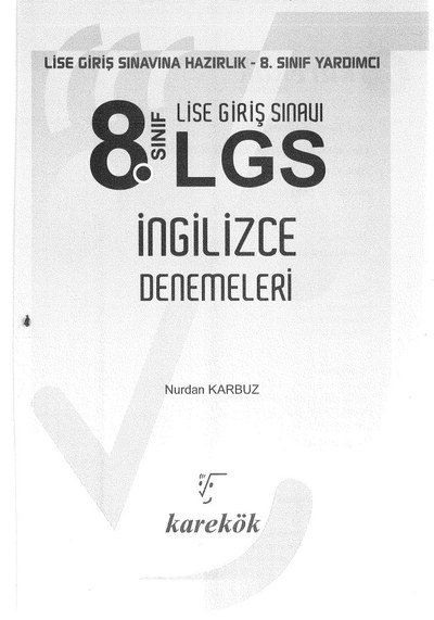 LGS İNGİLİZCE DENEMELERİ FotokoPink