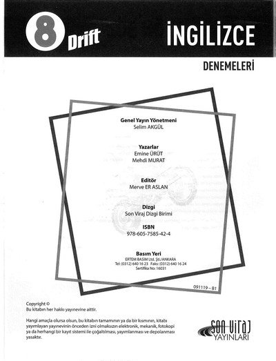 DRİFT İNGİLİZCE DENEMELERİ FotokoPink