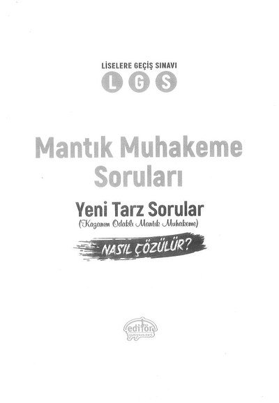 LGS MANTIK MUHAKEME SORULARI YENİ TARZ SORULAR FotokoPink