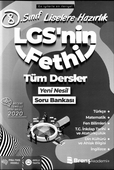 LGS'NİN FETHİ TÜM DERSLER YENİ NESİL SORU BANKASI FotokoPink