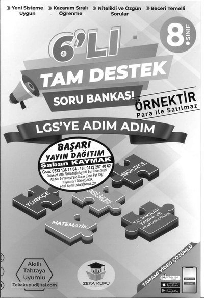 6'LI TAM DESTEK SORU BANKASI LGS'YE ADIM ADIM FotokoPink