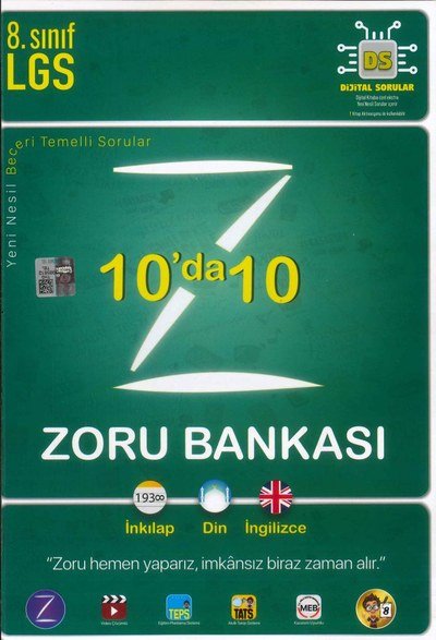 LGS 10'DA 10 ZORU BANKASI İNKILAP DİN İNGİLİZCE FotokoPink