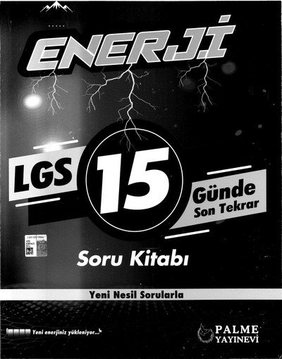 ENERJİ LGS 15 GÜNDE SON TEKRAR SORU KİTABI