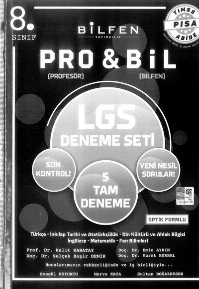 PRO & BİL LGS DENEME SETİ 5 TAM DENEME FotokoPink