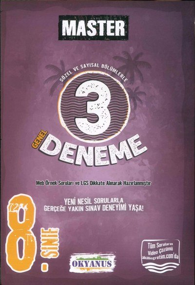 MASTER SÖZEL VE SAYISAL BÖLÜMLERLE 3 DENEME FotokoPink