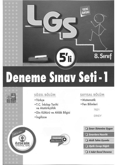 LGS DENEME SINAV SETİ -1 5'Lİ FotokoPink