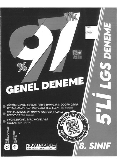 %97'LİK GENEL DENEME 5'Lİ LGS DENEME FotokoPink