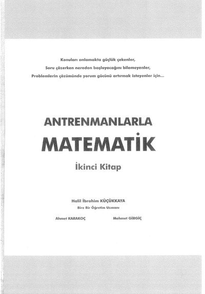 ANTRENMANLARLA MATEMATİK İKİNCİ KİTAP FotokoPink