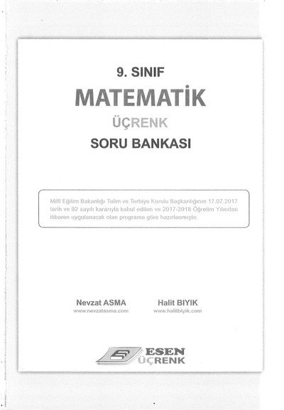 MATEMATİK ÜÇRENK SORU BANKASI FotokoPink