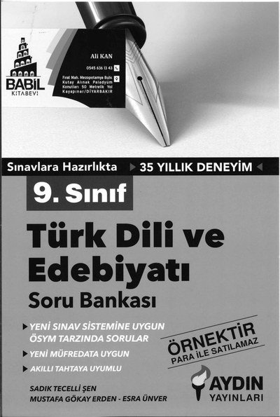 TÜRK DİLİ VE EDEBİYATI SORU BANKASI FotokoPink