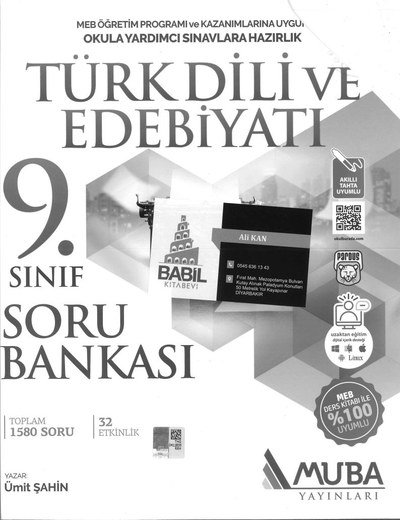 TÜRK DİLİ VE EDEBİYATI SORU BANKASI
