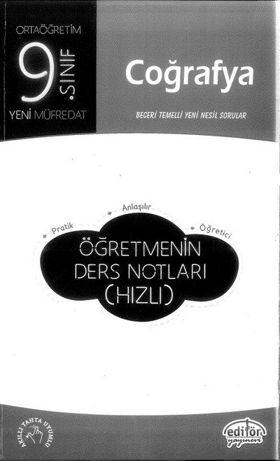 COĞRAFYA BECERİ TEMELLİ YENİ NESİL SORULAR ÖĞRETMENİN DERS NOTLARI (HIZLI)
