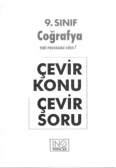 COĞRAFYA ÇEVİR KONU ÇEVİR SORU