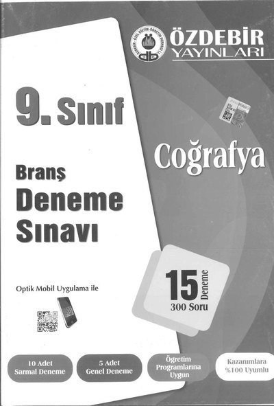 BRANŞ DENEME SINAVI COĞRAFYA 15 DENEME 300 SORU FotokoPink