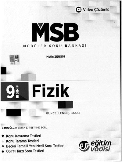 MODÜLER SORU BANKASI FİZİK GÜNCELLENMİŞ BASKI FotokoPink