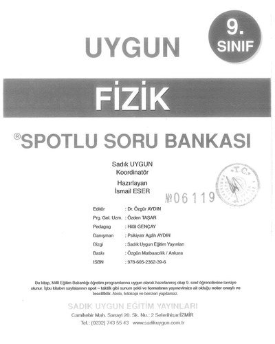 FİZİK SPOTLU SORU BANKASI FotokoPink
