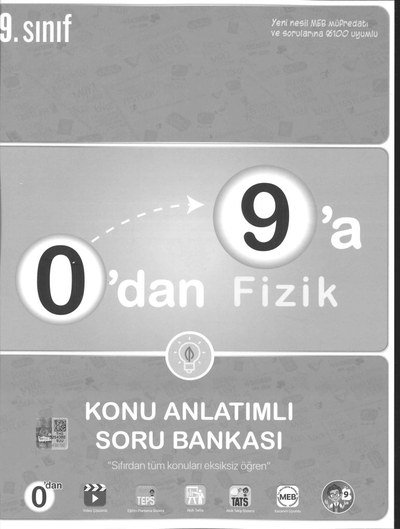 0'DAN 9'A FİZİK KONU ANLATIMLI SORU BANKASI