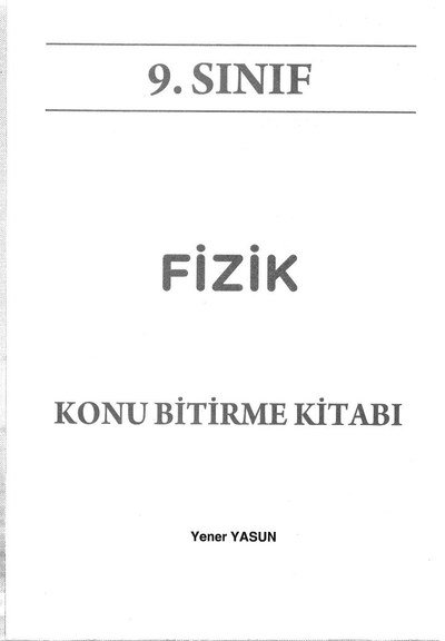 FİZİK KONU BİTİRME KİTABI FotokoPink