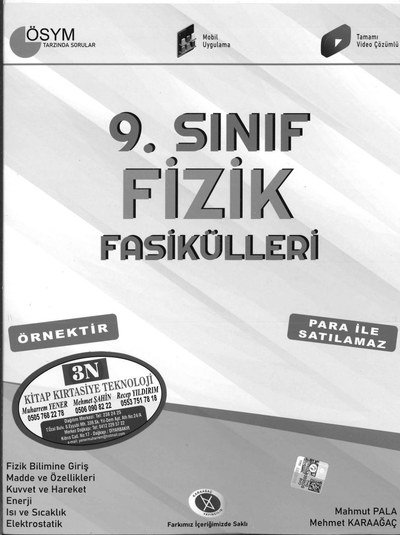 FİZİK FASİKÜLLERİ ÖSYM TARZINDA SORULAR FotokoPink