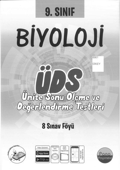 BİYOLOJİ ÜNİTE SONU ÖLÇME VE DEĞERLENDİRME TESTLERİ8 SINAV FÖYÜ