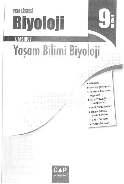 BİYOLOJİ 1. FASİKÜL YAŞAM BİLİMİ BİYOLOJİ FotokoPink
