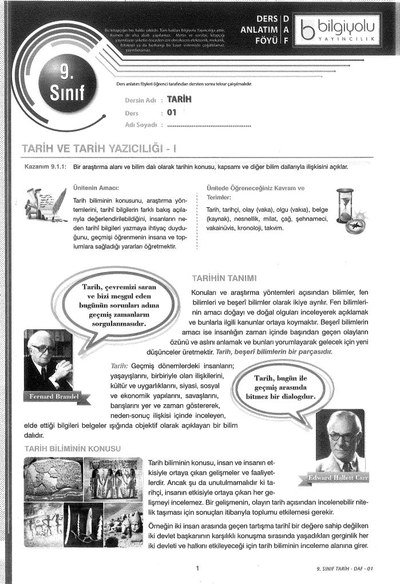 DERS ANLATIM FÖYÜ TARİH FotokoPink