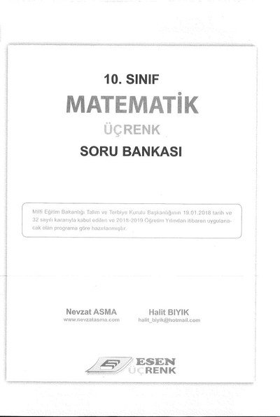 MATEMATİK ÜÇRENK SORU BANKASI FotokoPink
