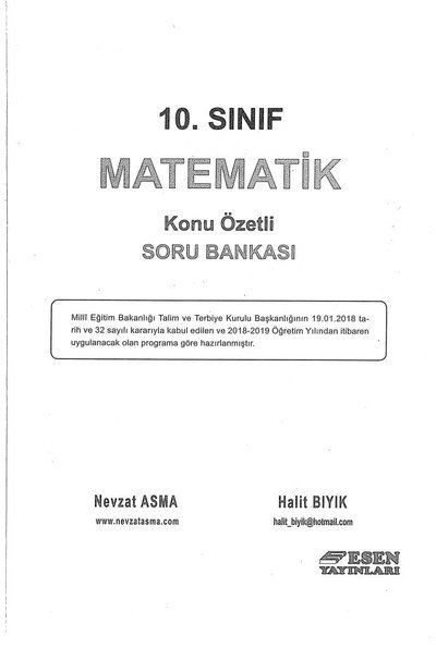 MATEMATİK KONU ÖZETLİ SORU BANKASI