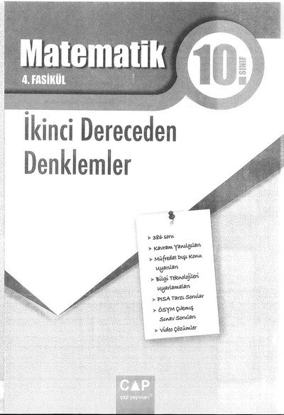 MATEMATİK 4. FASİKÜL İKİNCİ DERECEDEN DENKLEMLER FotokoPink