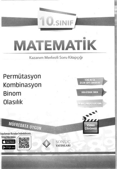 MATEMATİK PERMÜTASYON KOMBİNAYON BİNOM OLASILIK FotokoPink