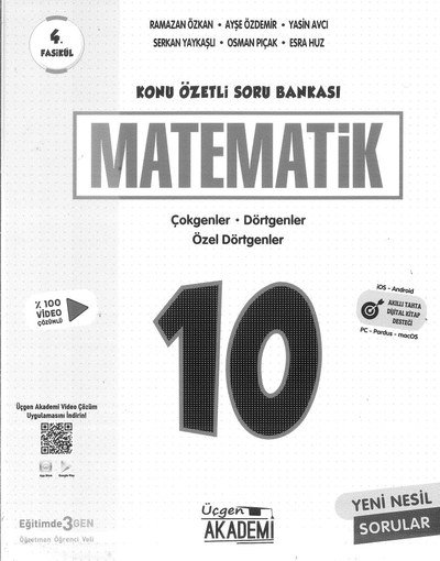 KONU ÖZETLİ SORU BANKASI MATEMATİK ÇOKGENLER DÖRTGENLER ÖZEL DÖRTGENLER FotokoPink