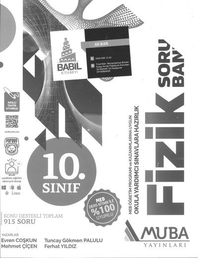 FİZİK SORU BANKASI OKULA YARDIMCI SINAVLARA HAZIRLIK FotokoPink