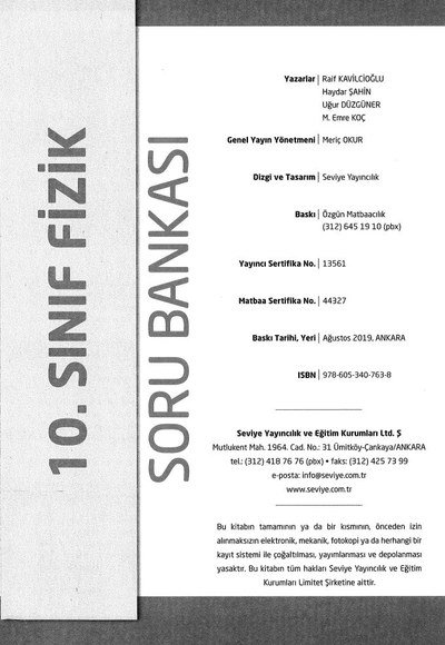 FİZİK SORU BANKASI FotokoPink